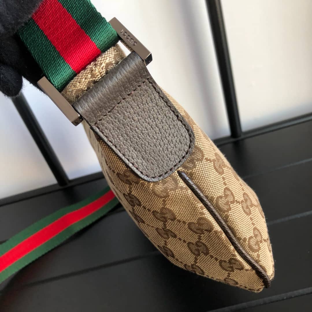 Gucci GG Canvas Shoulder Bag Replica Brown 189749