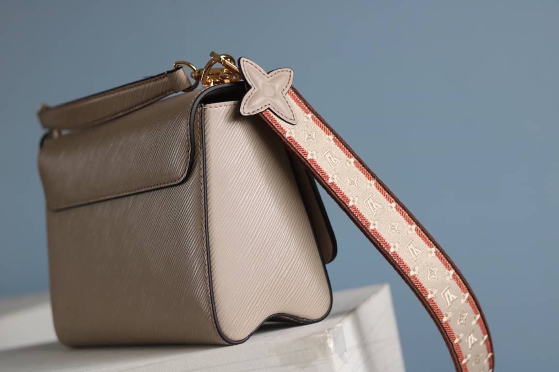 Louis Vuitton Textured Epi Leather Twist Series Bag Gray