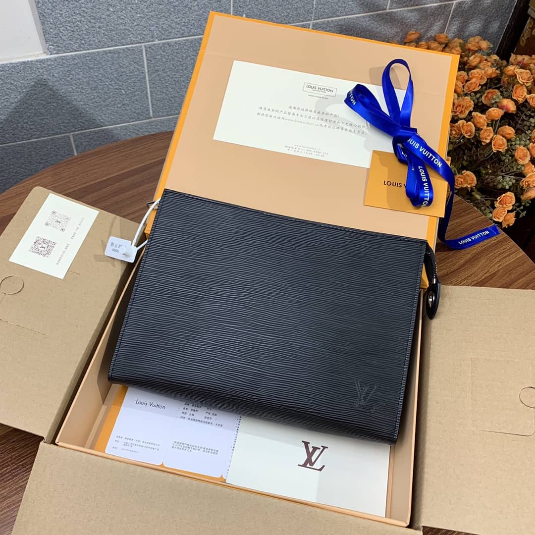 Louis Vuitton Replica Toiletry Pouch 26 Epi Leather Bag Black M41366