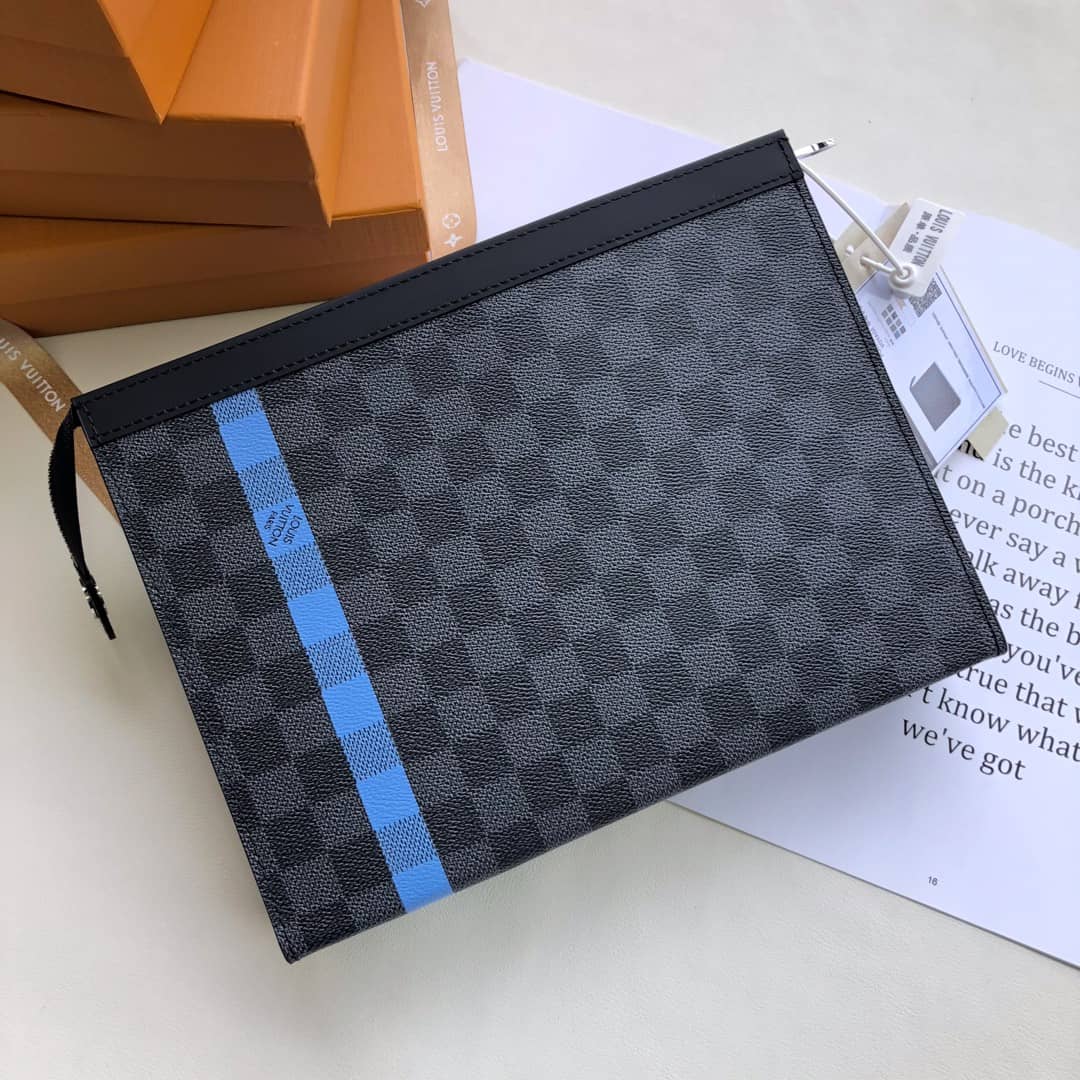 Louis Vuitton Pochette Voyage MM Eclipse Fragment Replica Clutch N64444