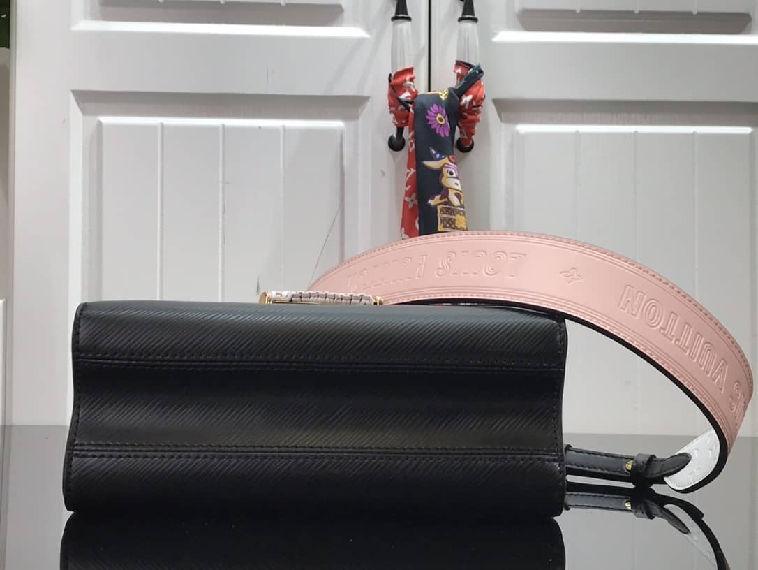 Louis Vuitton Epi leather Twist MM Replica Handbag Black M57667