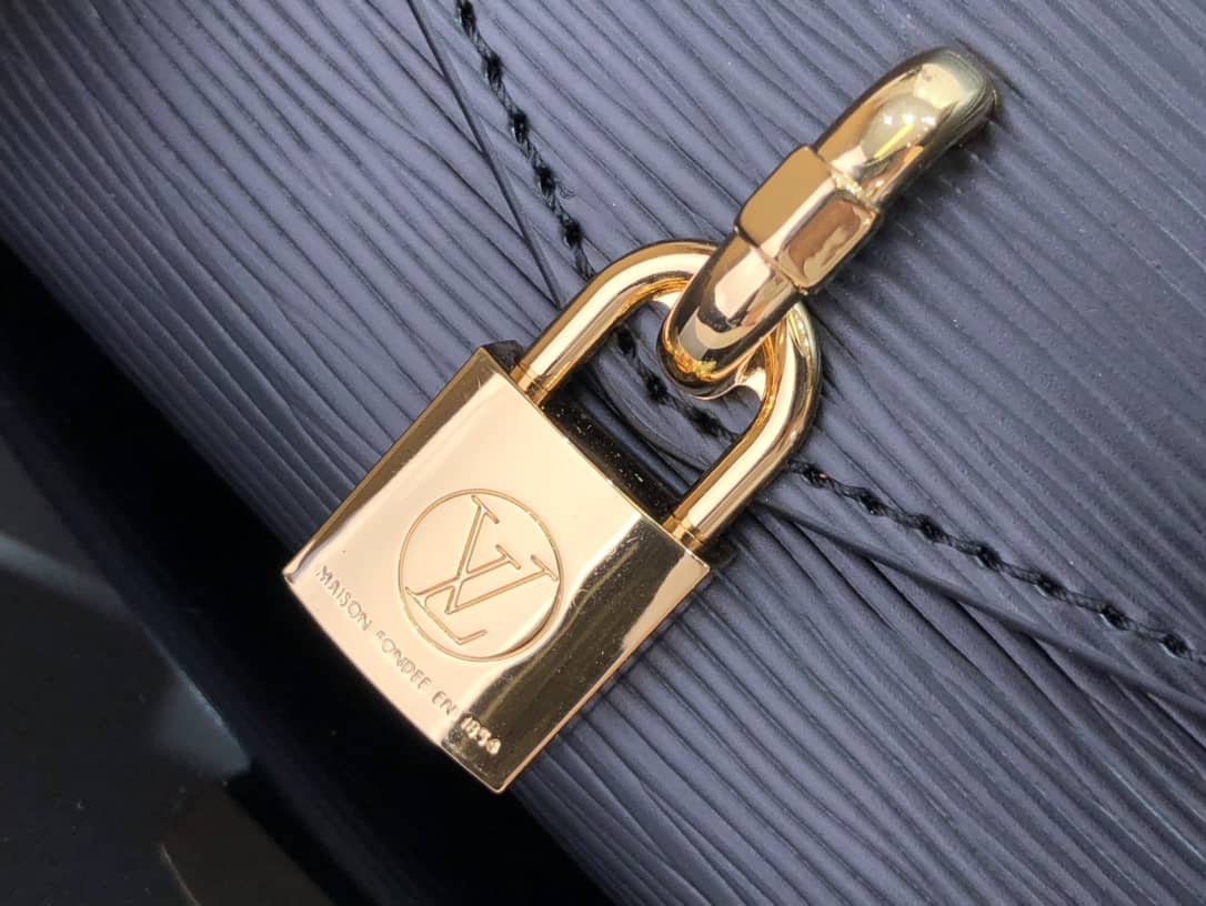 Louis Vuitton Epi Leather Padlock On Strap Replica Bag Black M80819