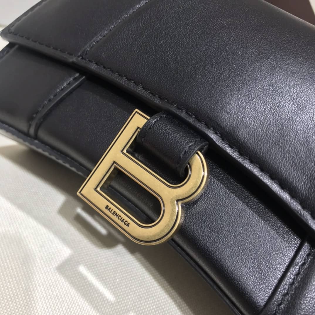 Balenciaga Hourglass Leather Top Handle Replica Bag