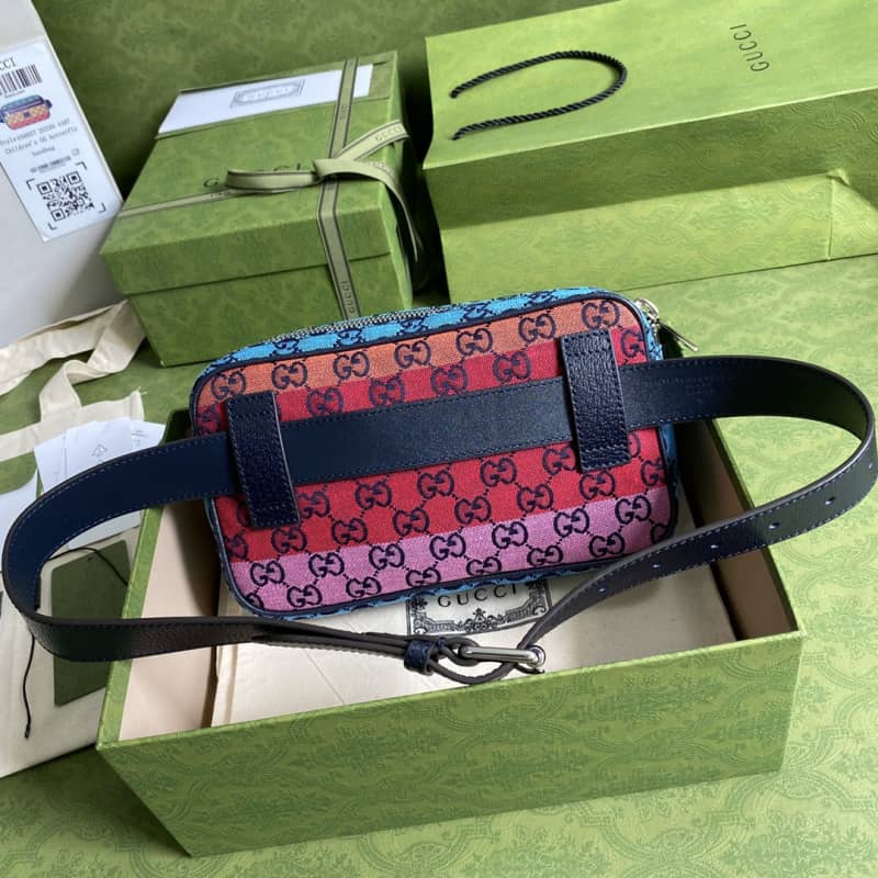 Gucci GG Multicolor Belt Bag Replica Colorful 658657