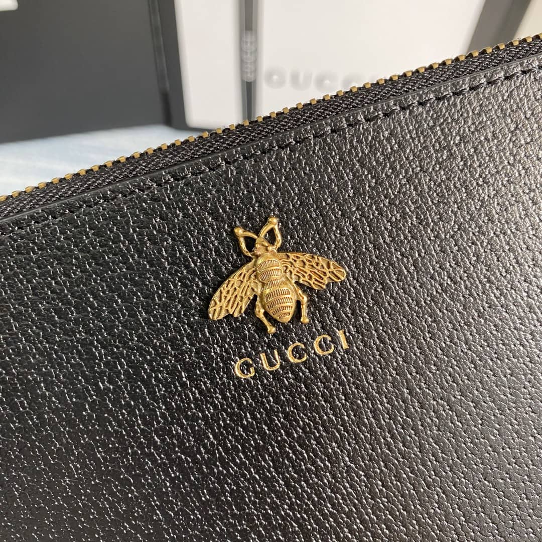 Gucci Animalier Leather Pouch Replica 523684