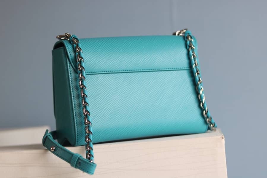 Louis Vuitton Twist MM Chain Leather Replica Bag Green M50282
