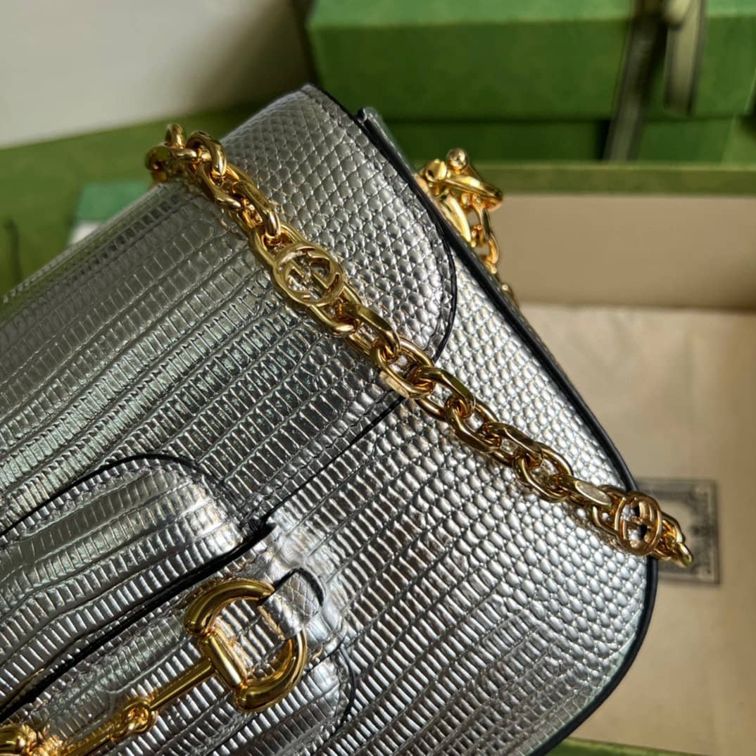 Gucci Horsebit 1955 Lizard Mini 675801 Replica Shoulder Bag