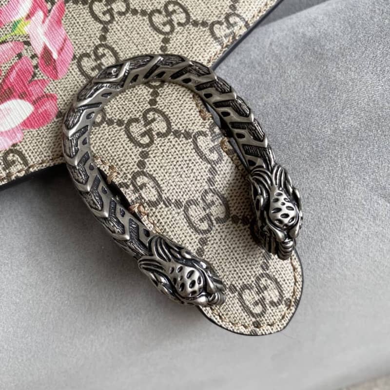 Gucci Dionysus Dupe GG Supreme Dionysus Chain Replica Shoulder Bag Brown 400249