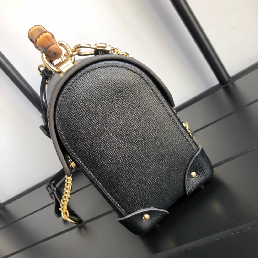 Gucci Padlock GG Small Bamboo Shoulder Bag Replica Black 603221