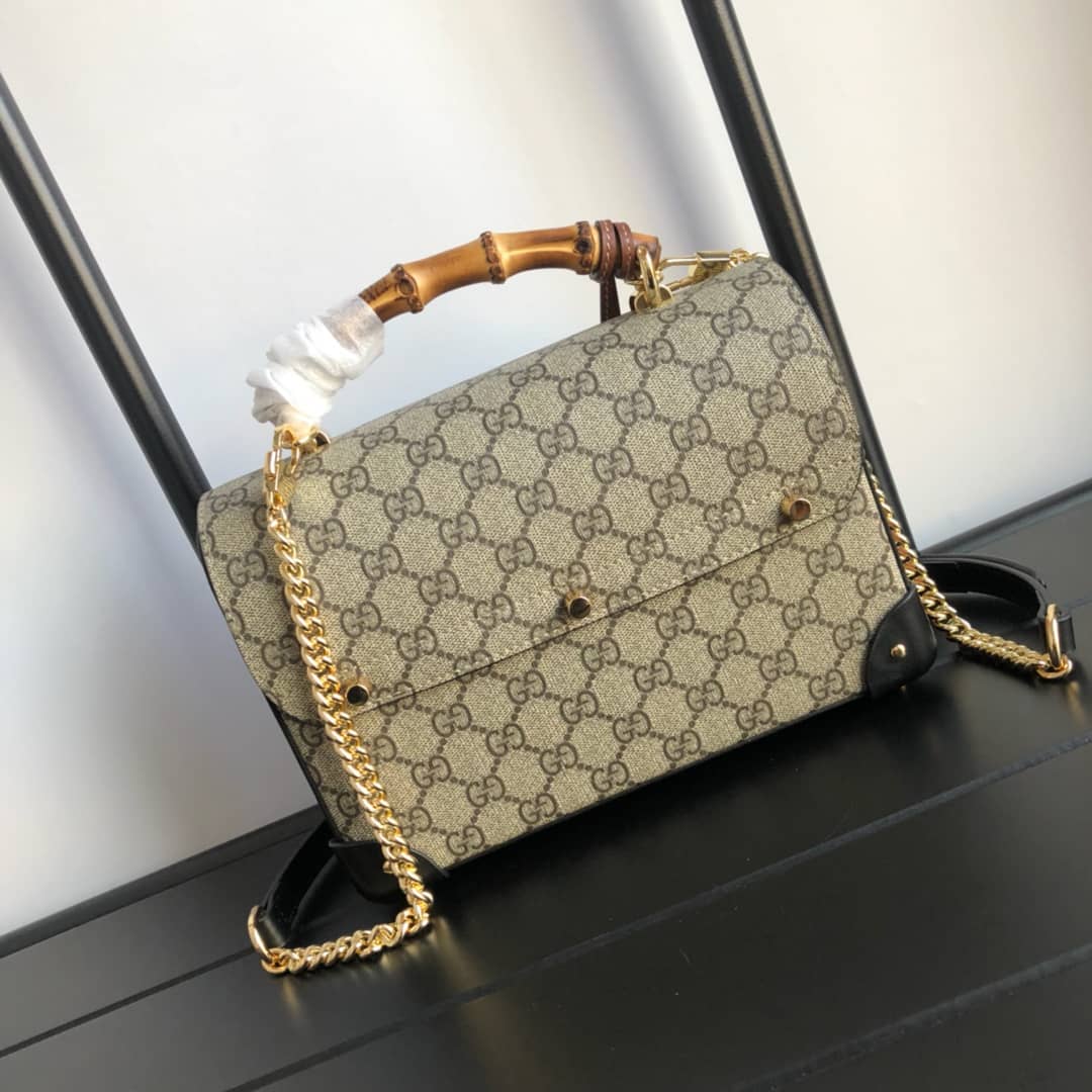Gucci Padlock GG Small Bamboo Shoulder Bag Replica Brown 603221