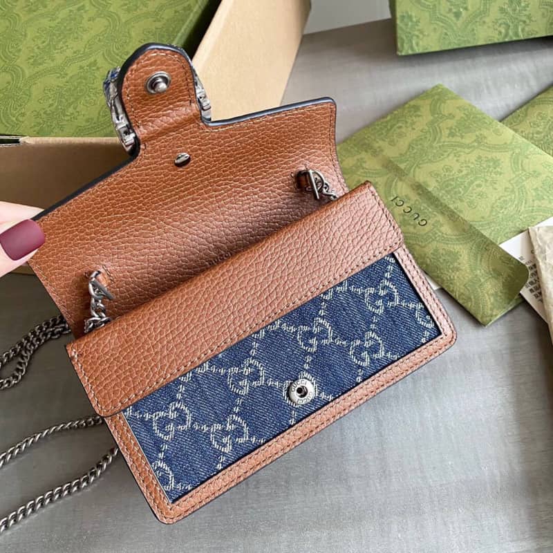 Gucci Dionysus GG Supreme Super Mini Bag Replica Blue 476432