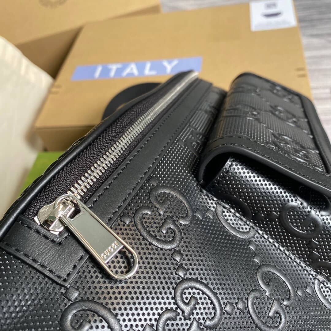 Gucci GG Embossed Belt Bag Replica White 645093