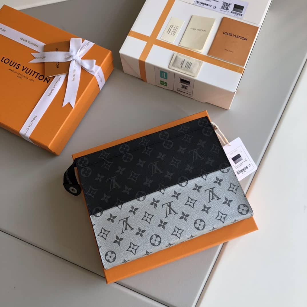 Louis Vuitton Voyage MM Monogram Replica Pochette Black Gray M63039