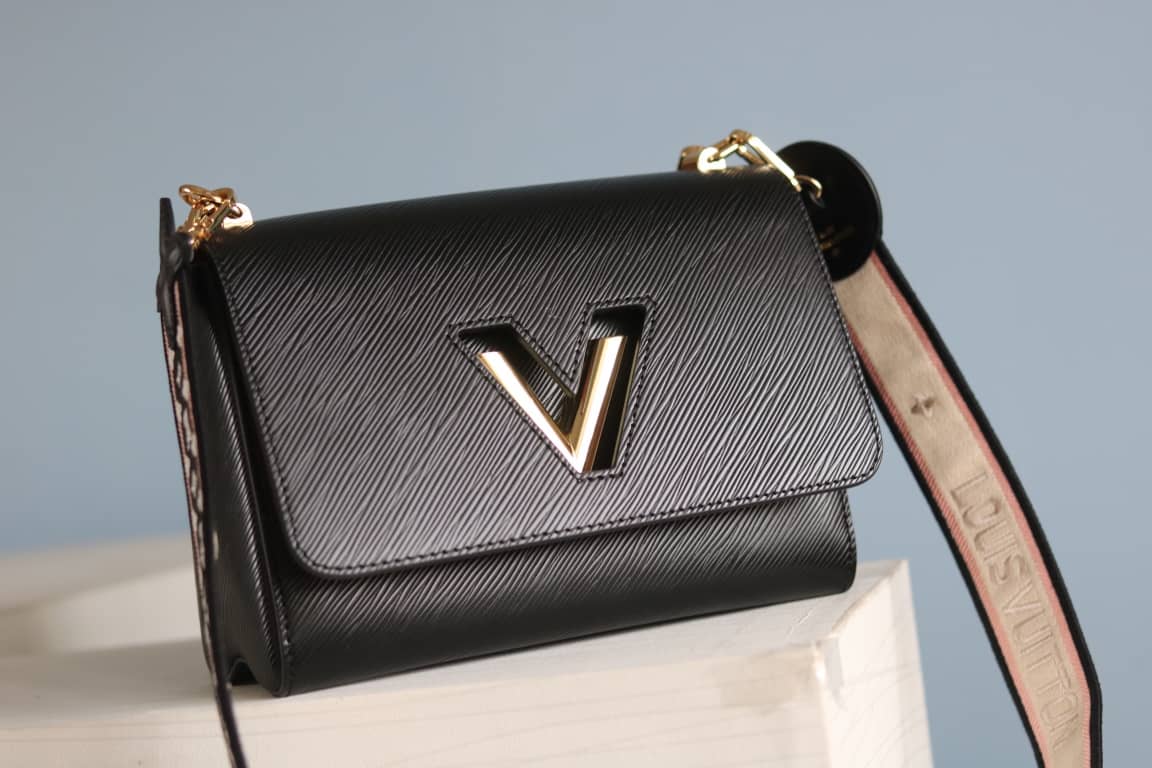Louis Vuitton Textured Epi Leather Twist Series Bag Black