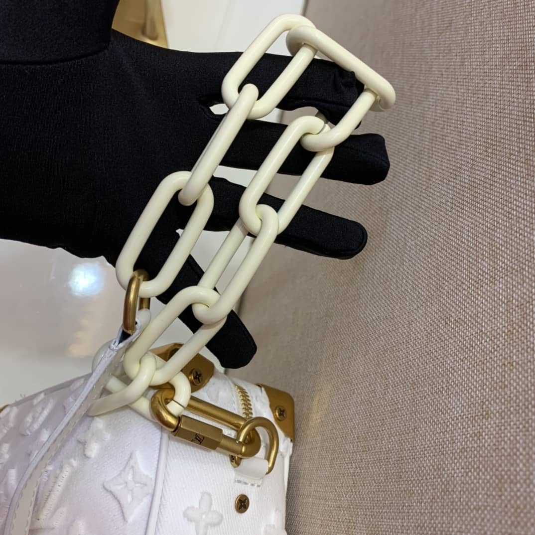 Louis Vuitton Mini Soft Trunk Monogram Canvas Replica Bag White M68970