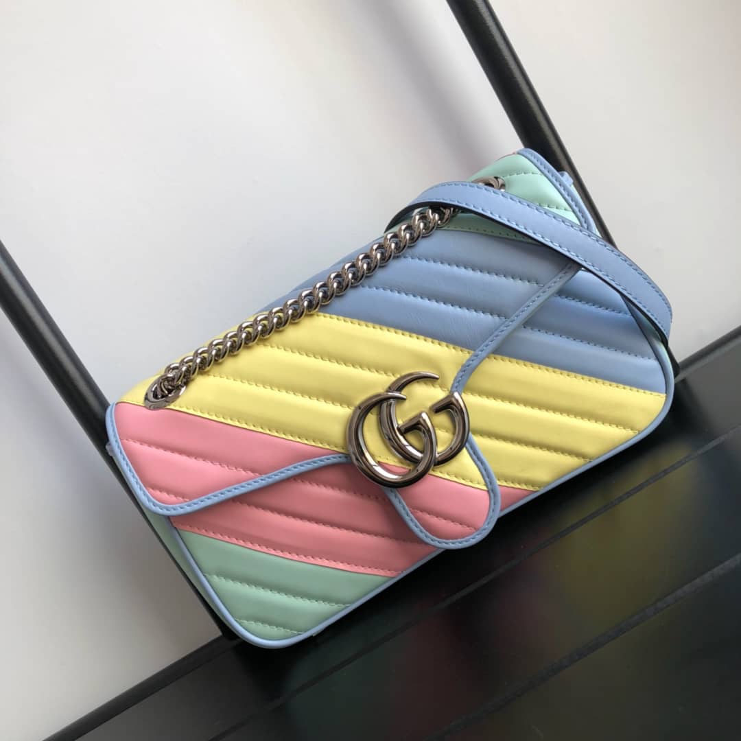 Gucci GG Marmont Matelasse Shoulder Bag Replica Colorful 443497