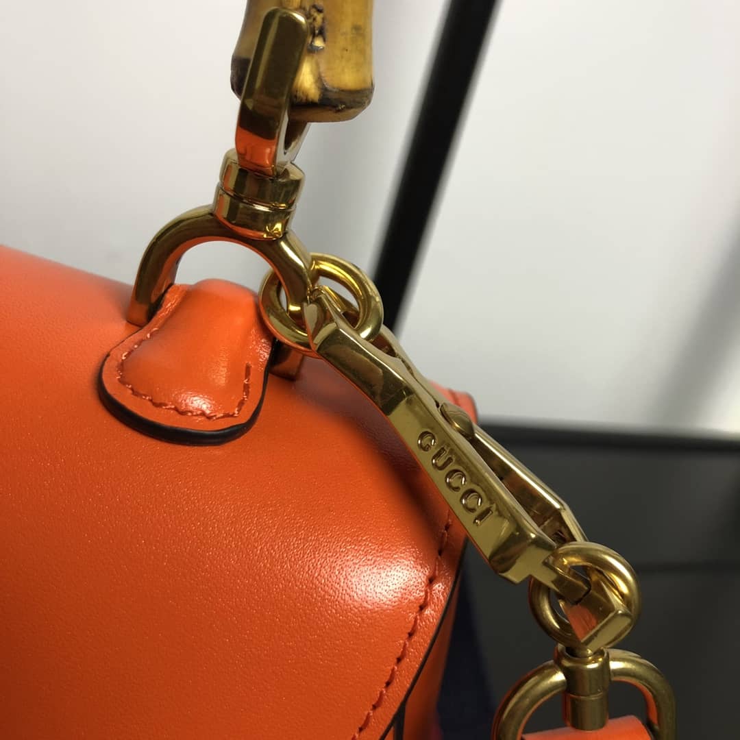 Gucci Bamboo 1947 Small Top Handle Bag 675797 Red Replica