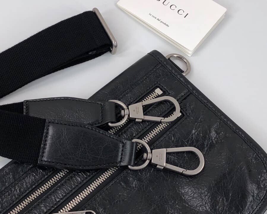 Gucci Unisex Morpheus Leather Messenger Bag Replica 575837