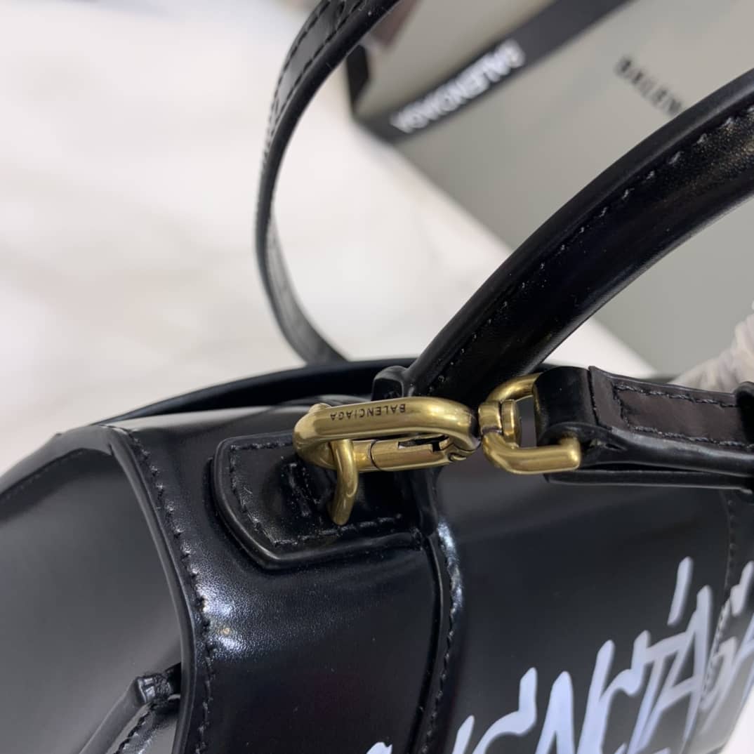 Balenciaga Hourglass Leather Top Handle Replica Bag