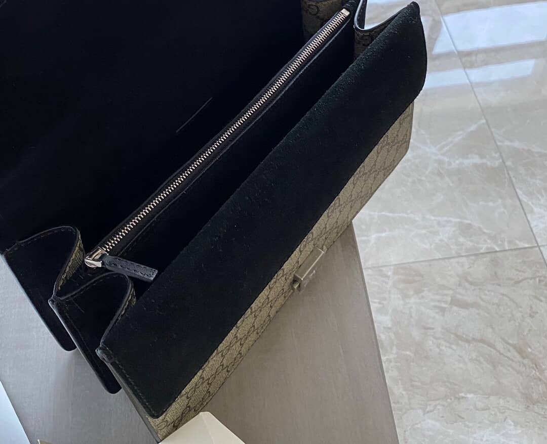 Gucci Dionysus Dupe GG Supreme Dionysus Chain Replica Shoulder Bag Gray Black 400249