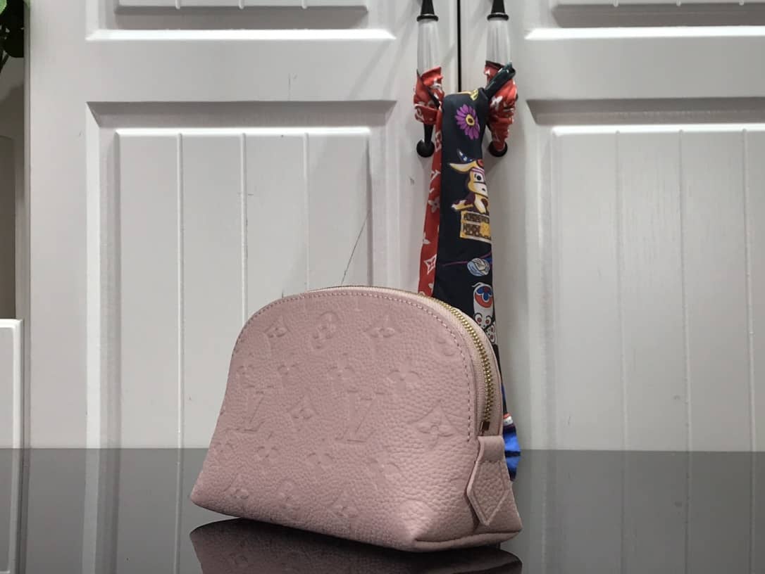Louis Vuitton Pochette Dupe Monogram Cosmetic Pouch  Pink M47515