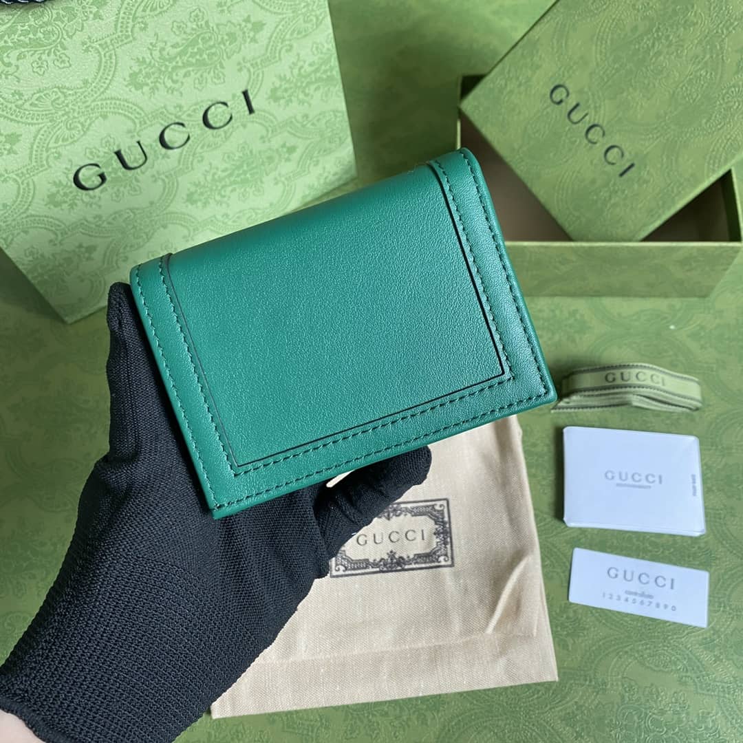 Gucci Diana Leather Card Case Wallet Replica 658244