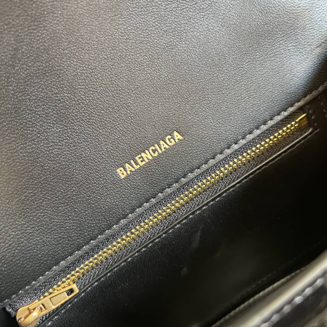 Balenciaga Hourglass Leather Top Handle Replica Bag