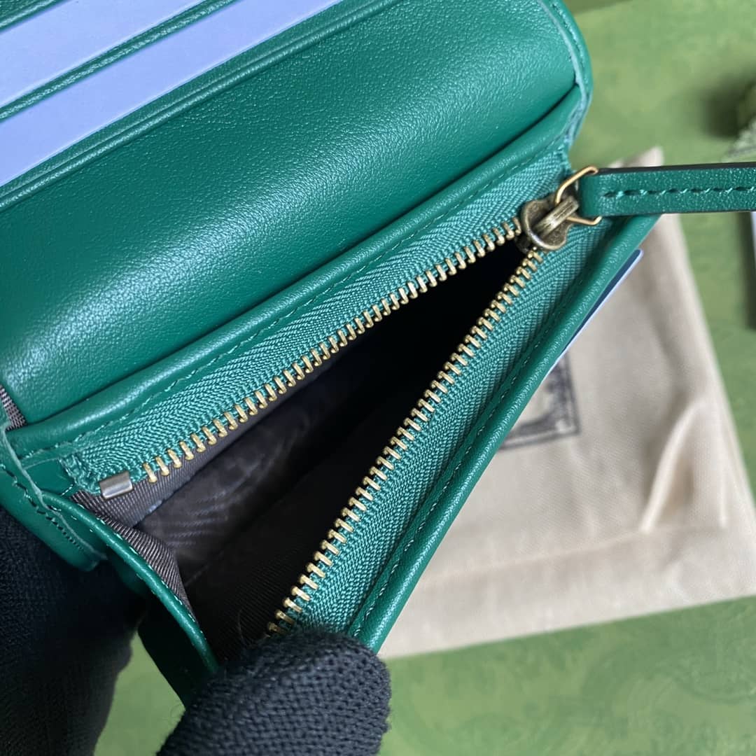 Gucci Diana Leather Card Case Wallet Replica 658244