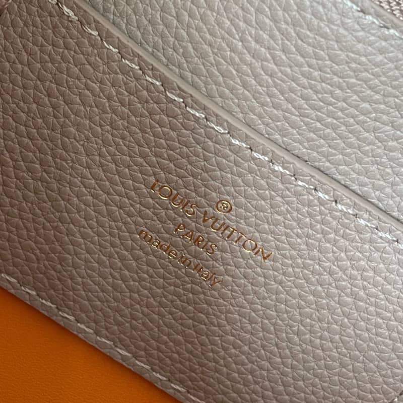 Louis Vuitton Pont 9 Soft MM Grained Calfskin Leather Replica Bag Brown M58968