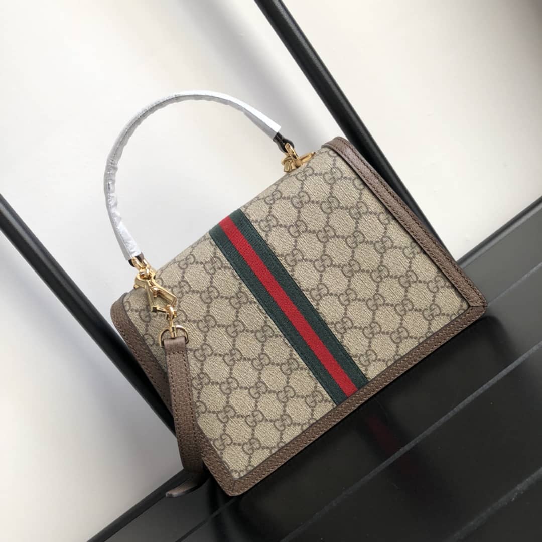 Gucci Ophidia Small Top Handle Bag Replica Brown 651055