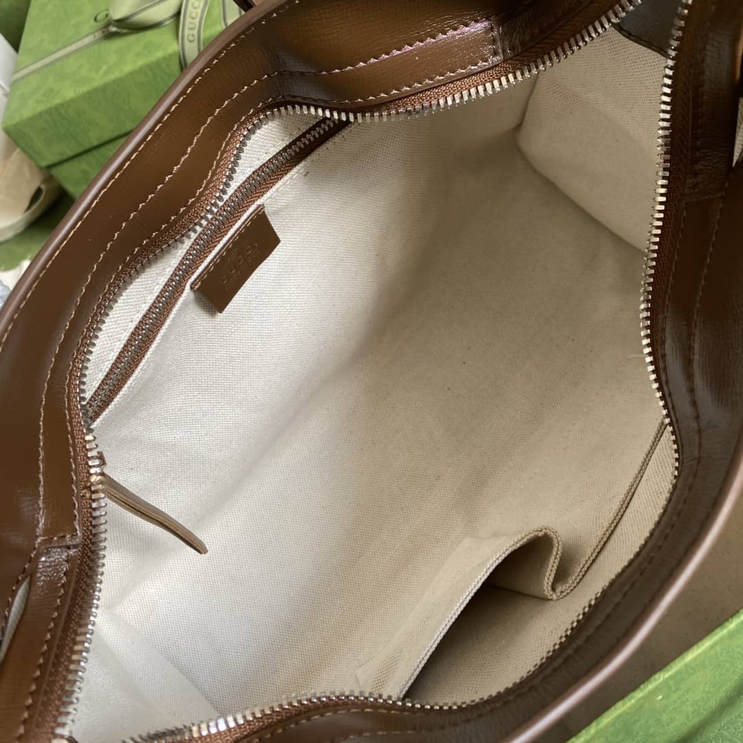 Gucci x Balenciaga GG Canvas City Bag Replica 658597