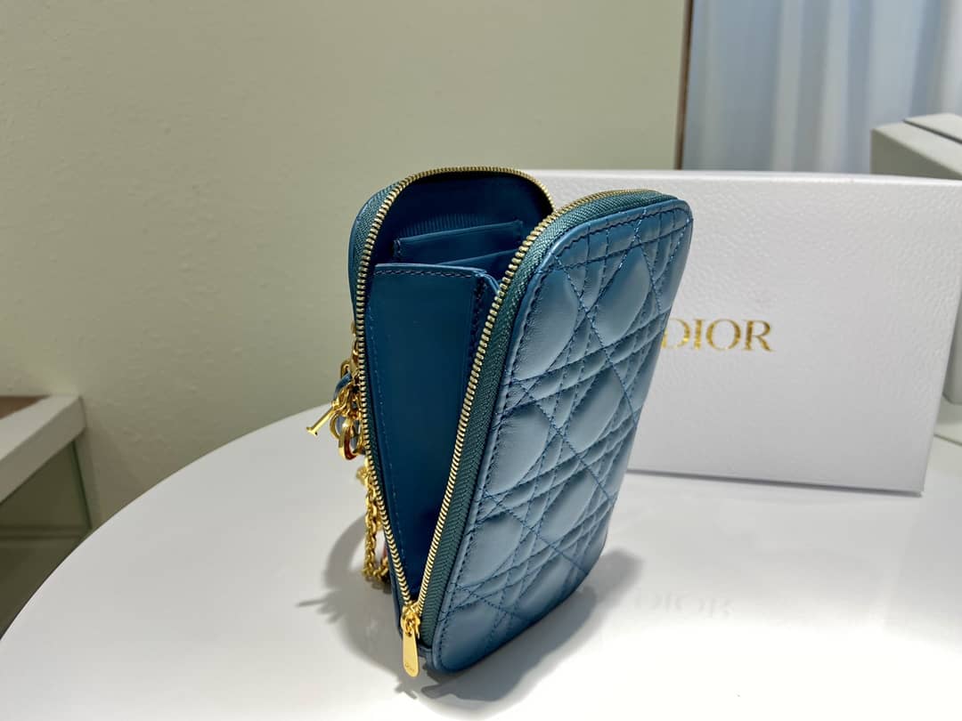 Lady Dior Dupe Lambskin 18CM Phone Holder