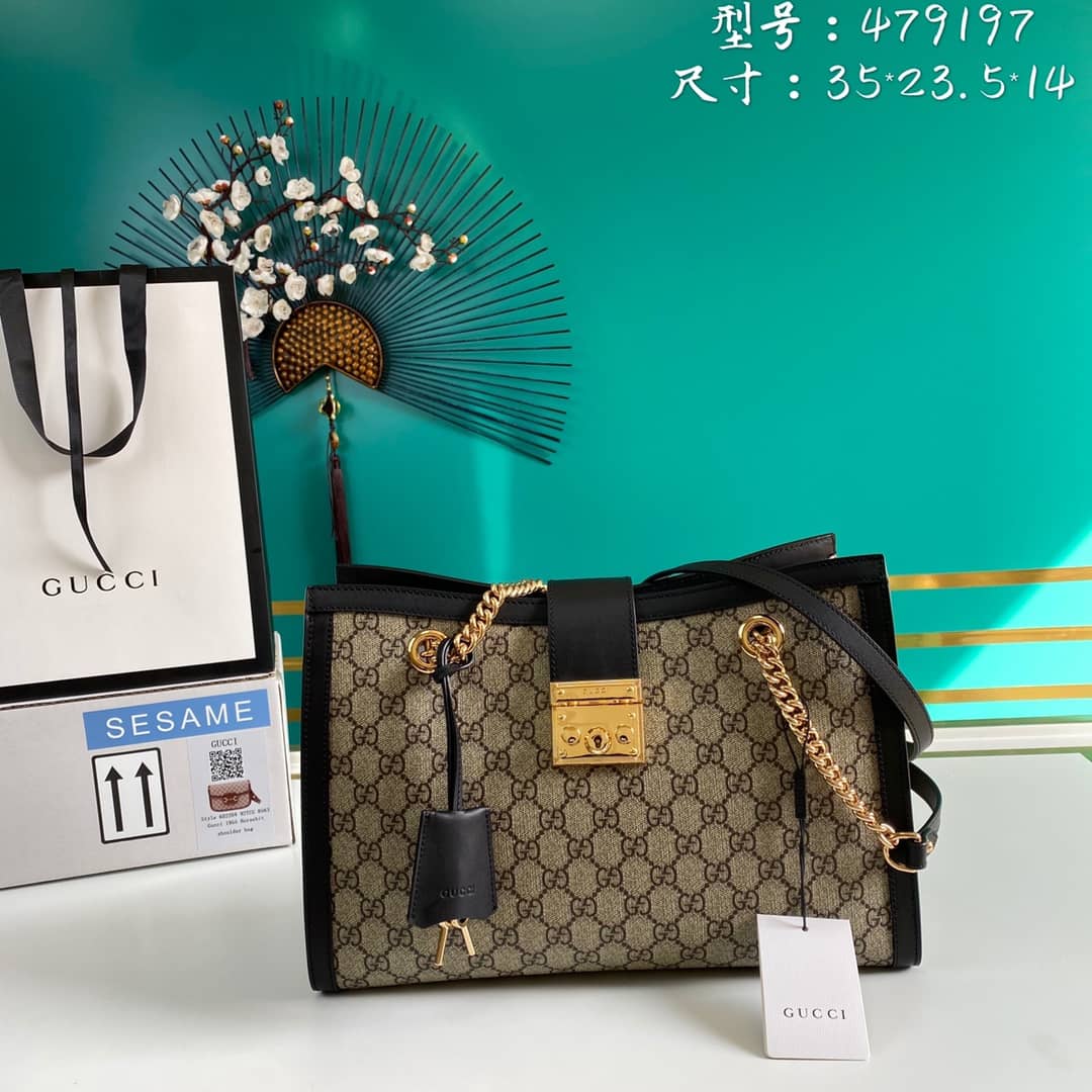 Gucci Padlock GG Supreme Canvas Shoulder Bag Replica 479197