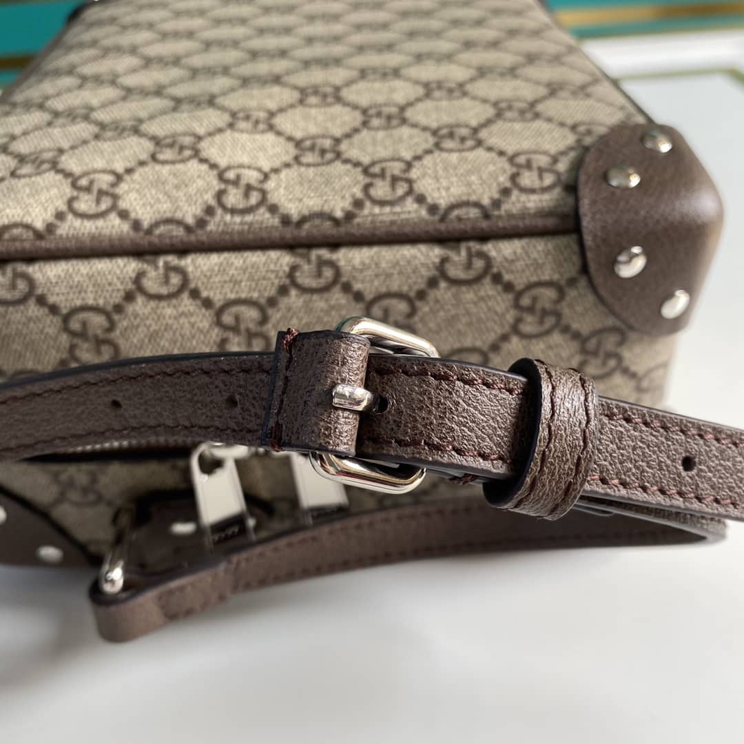 Gucci Supreme GG Leather Square Shoulder Bag Replica 626363