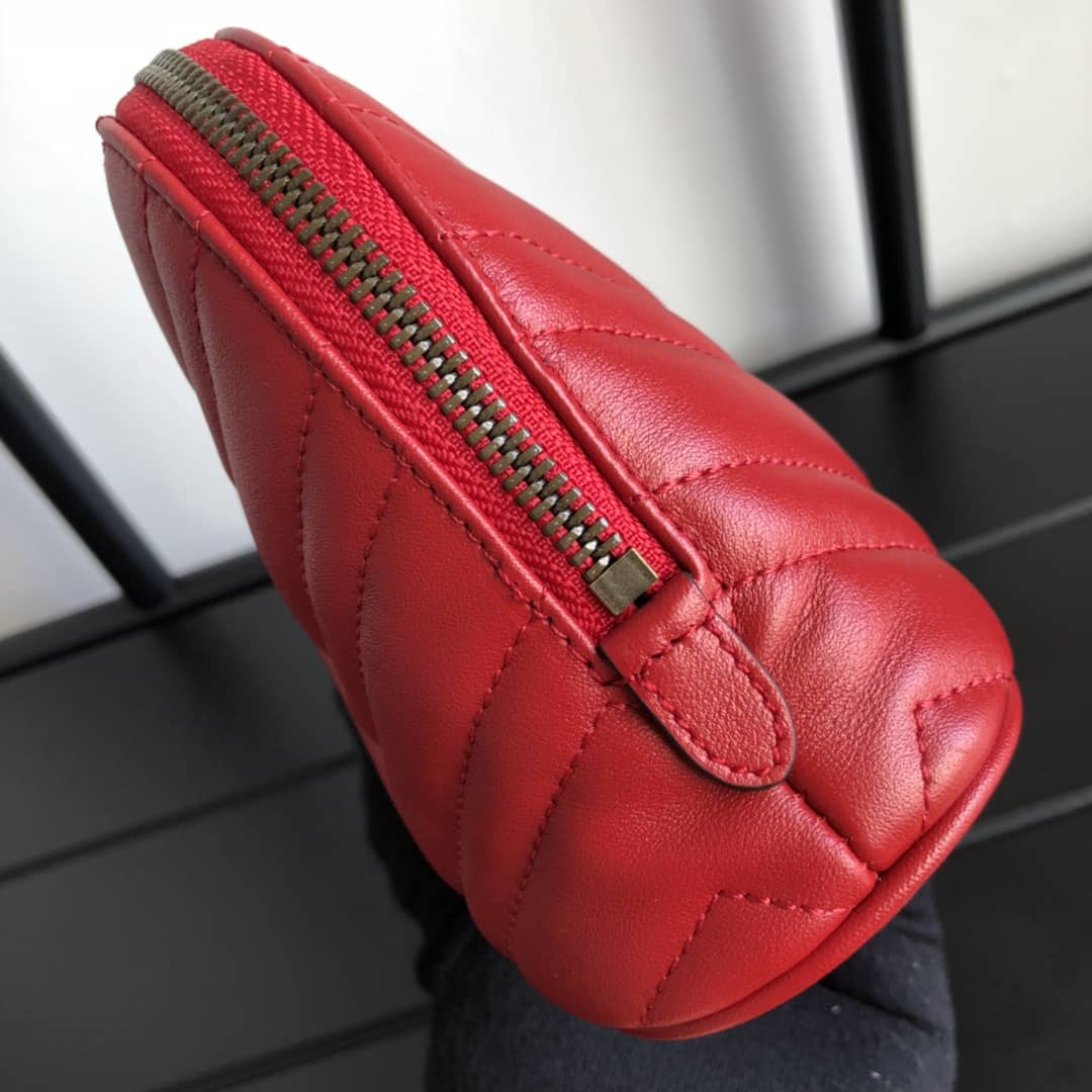 Gucci GG Marmont Quilted Vanity Bag Replica Red 625690