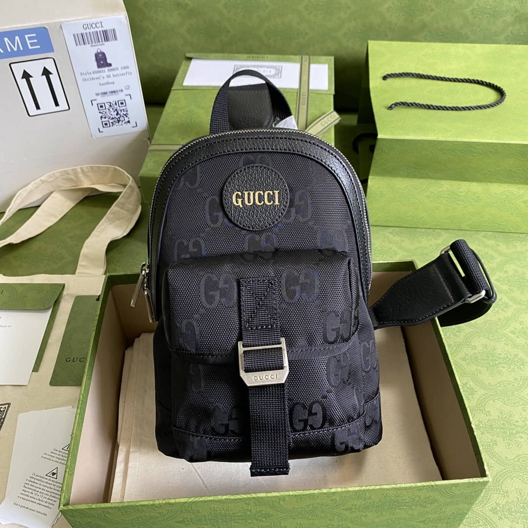 Gucci Off The Grid Nylon Canvas Leather Backpack Replica 658631