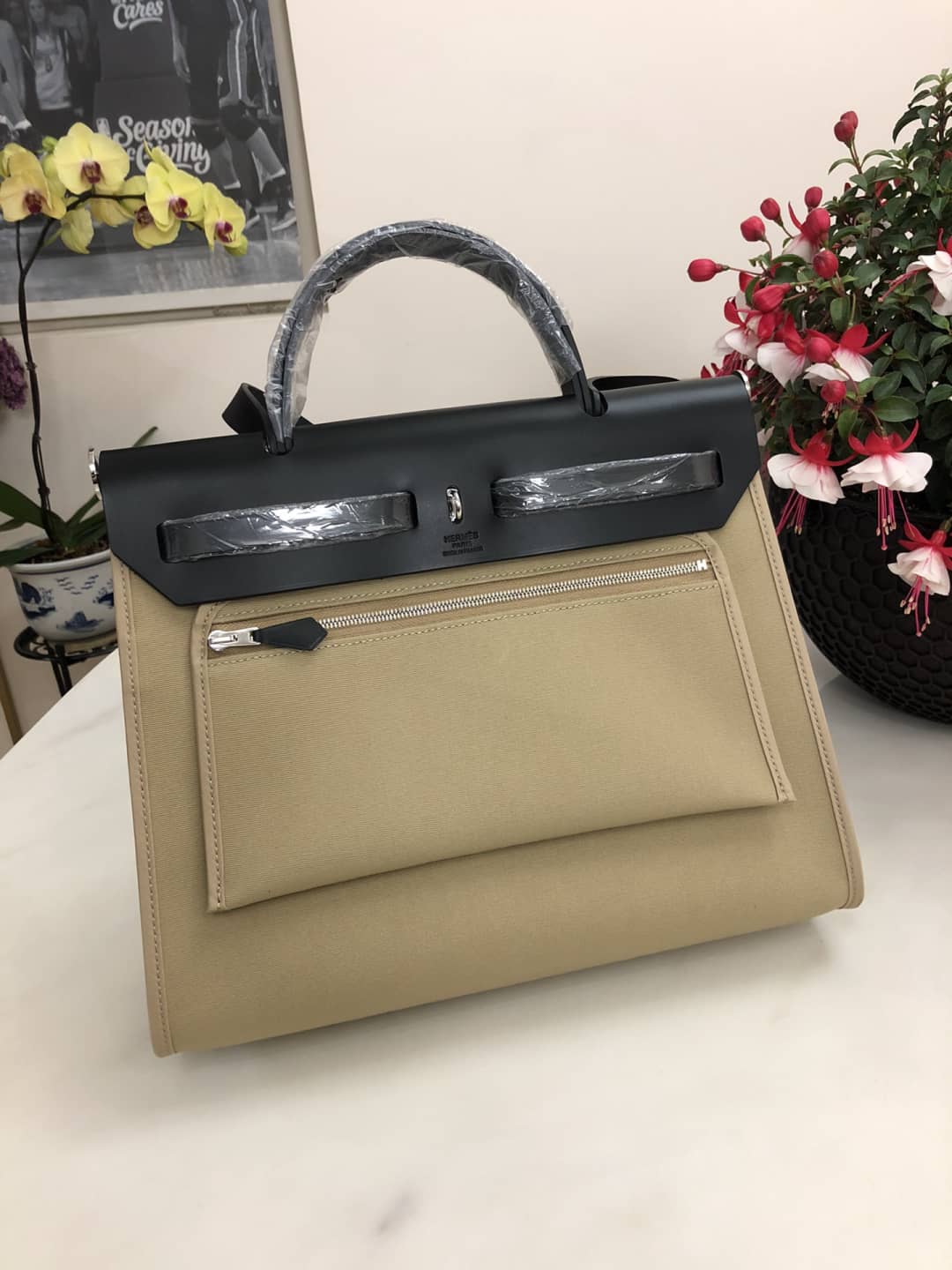 Hermes Bag Replica 31 Canvas Leather  HerBag