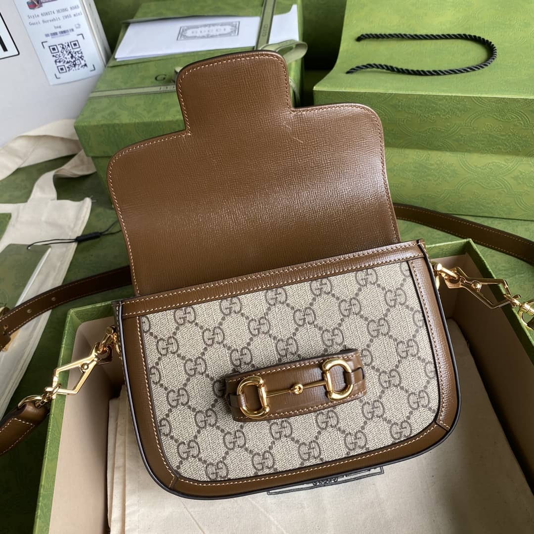 Gucci 1955 Horsebit Supreme GG Canvas Mini Shoulder Bag Replica 658574