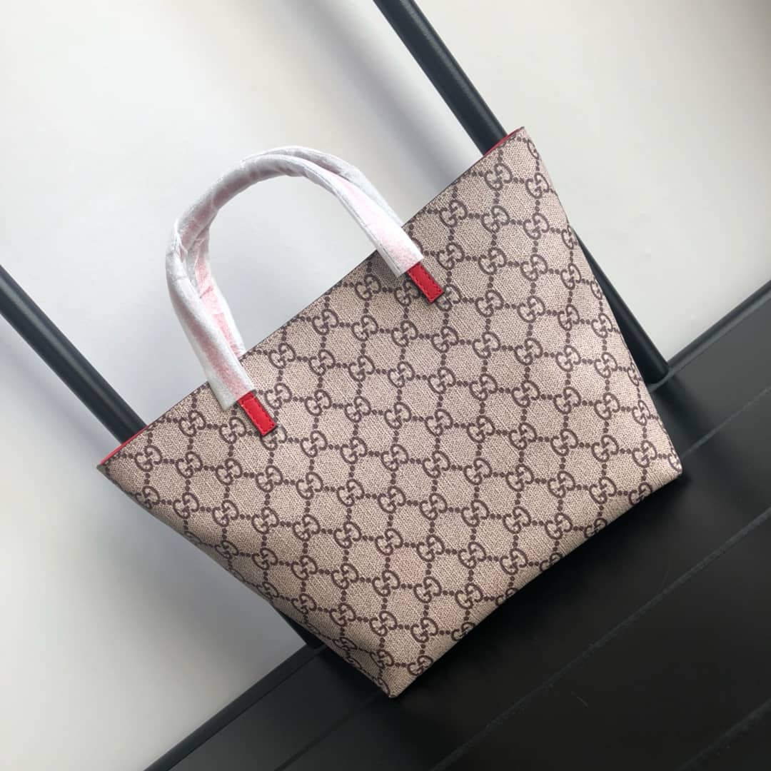 Gucci Children GG Supreme Canvas Replica Tote Brown 410812