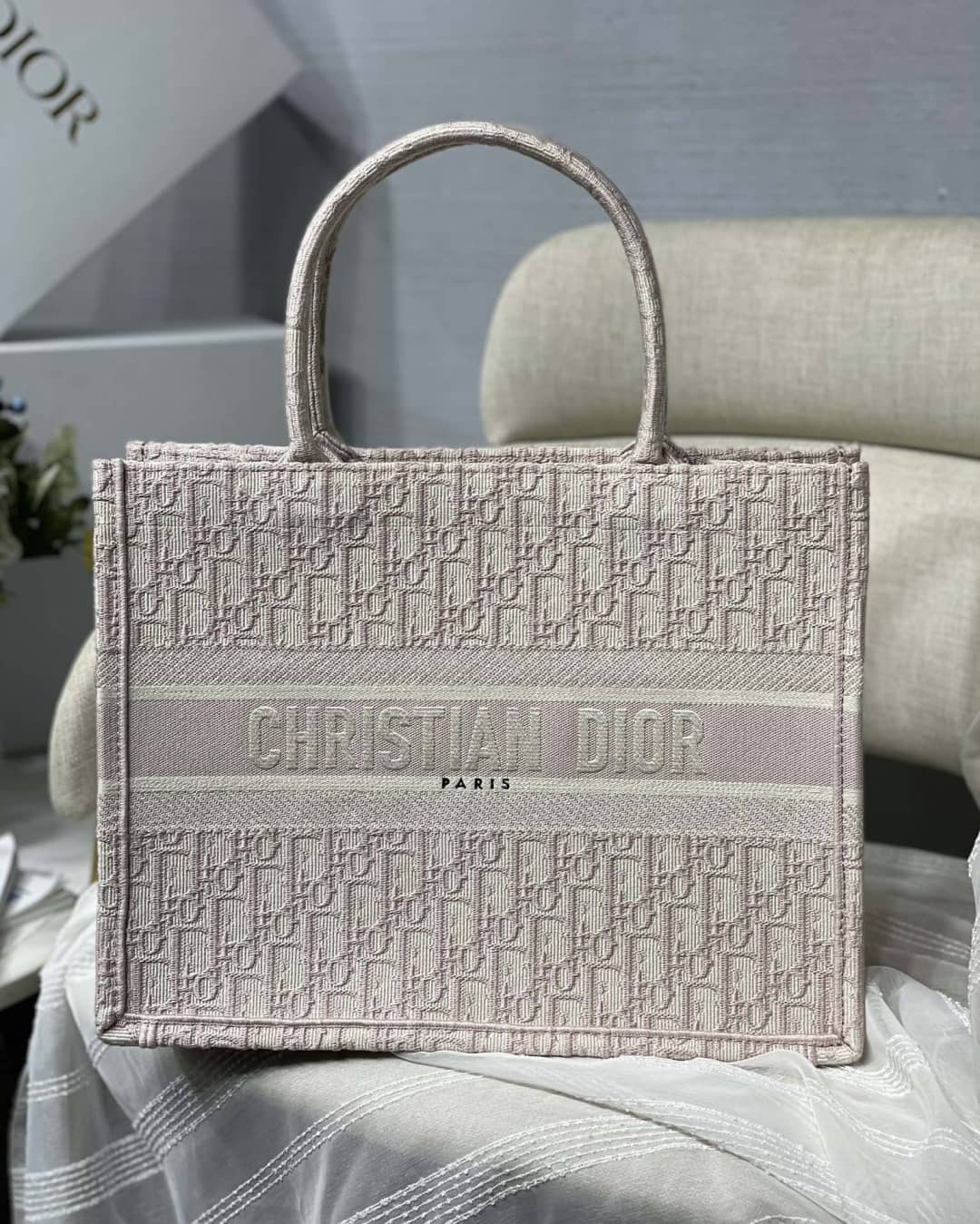 Christian Dior CD Book Embroidery Replica Tote