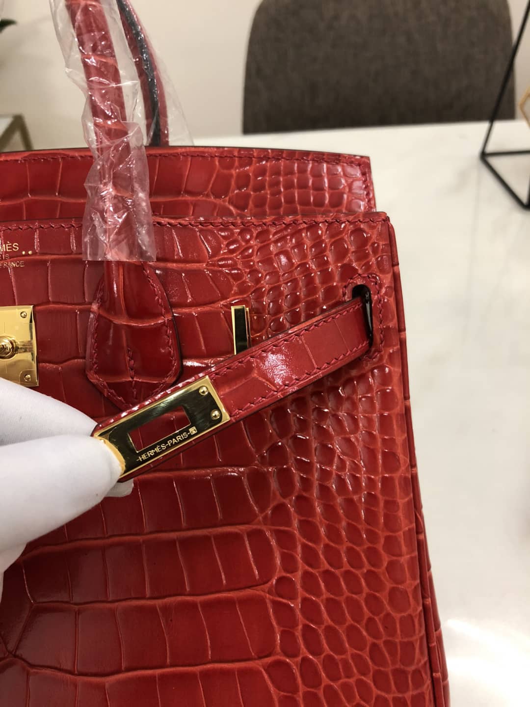 Hermes Birkin 25CM Crocodile Shiny Replica Bag