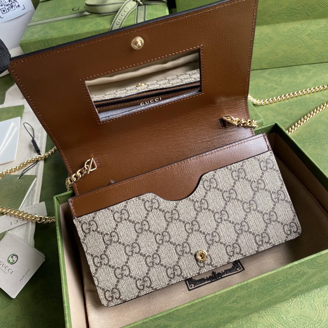 Gucci Valentine Day Chain Card Case Wallet Replica 648948