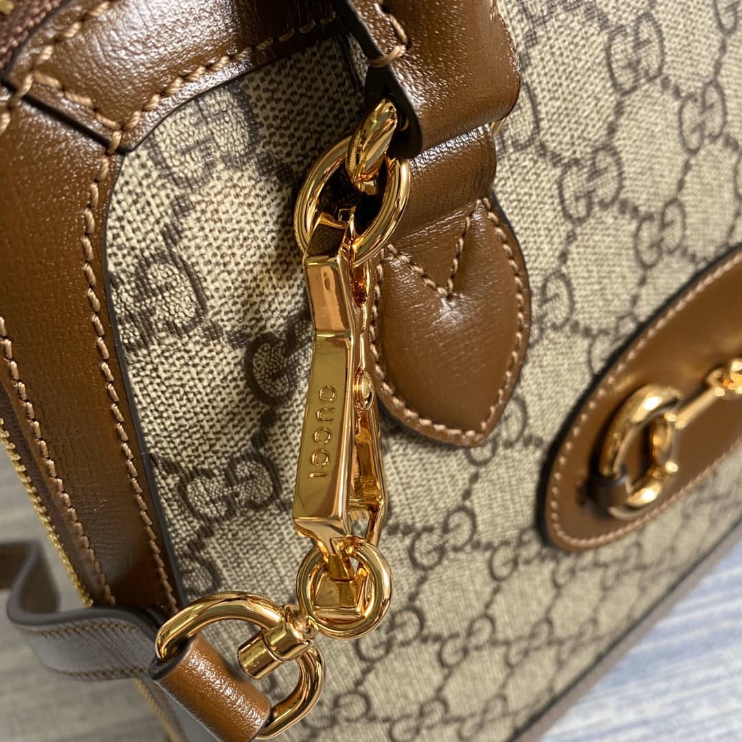 Gucci 1955 Horsebit Polkadot Handle Bag Replica 621220