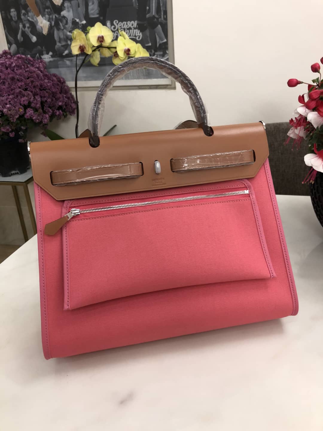 Replica Hermes Birkin Bag 31 Canvas Leather HerBag