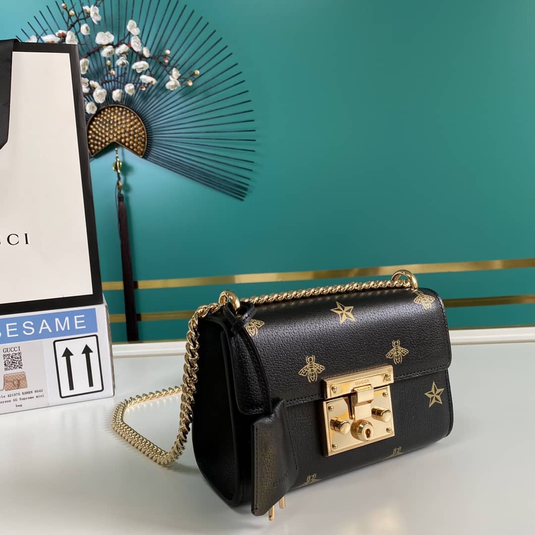 Gucci Padlock Leather Shoulder Bag Replica 432182