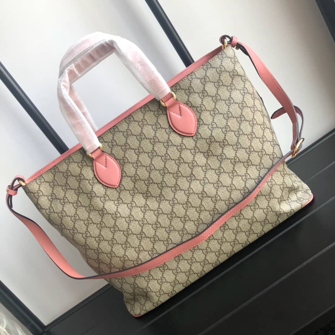 Gucci Soft GG Supreme Baby Changing Bag Replica Pink 457356
