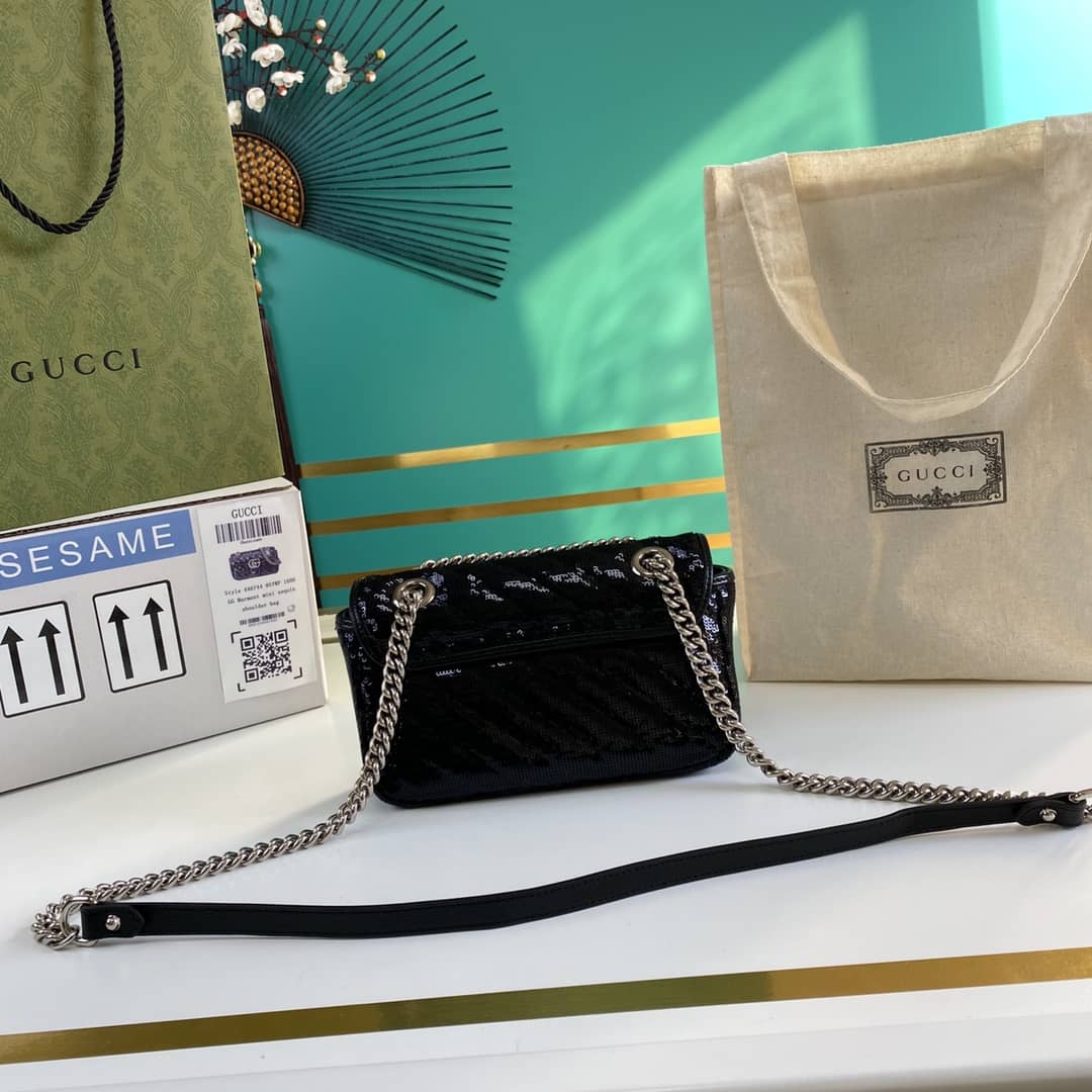 Gucci Marmont GG Matelasse Leather Mini Shoulder Bag Replica 446744