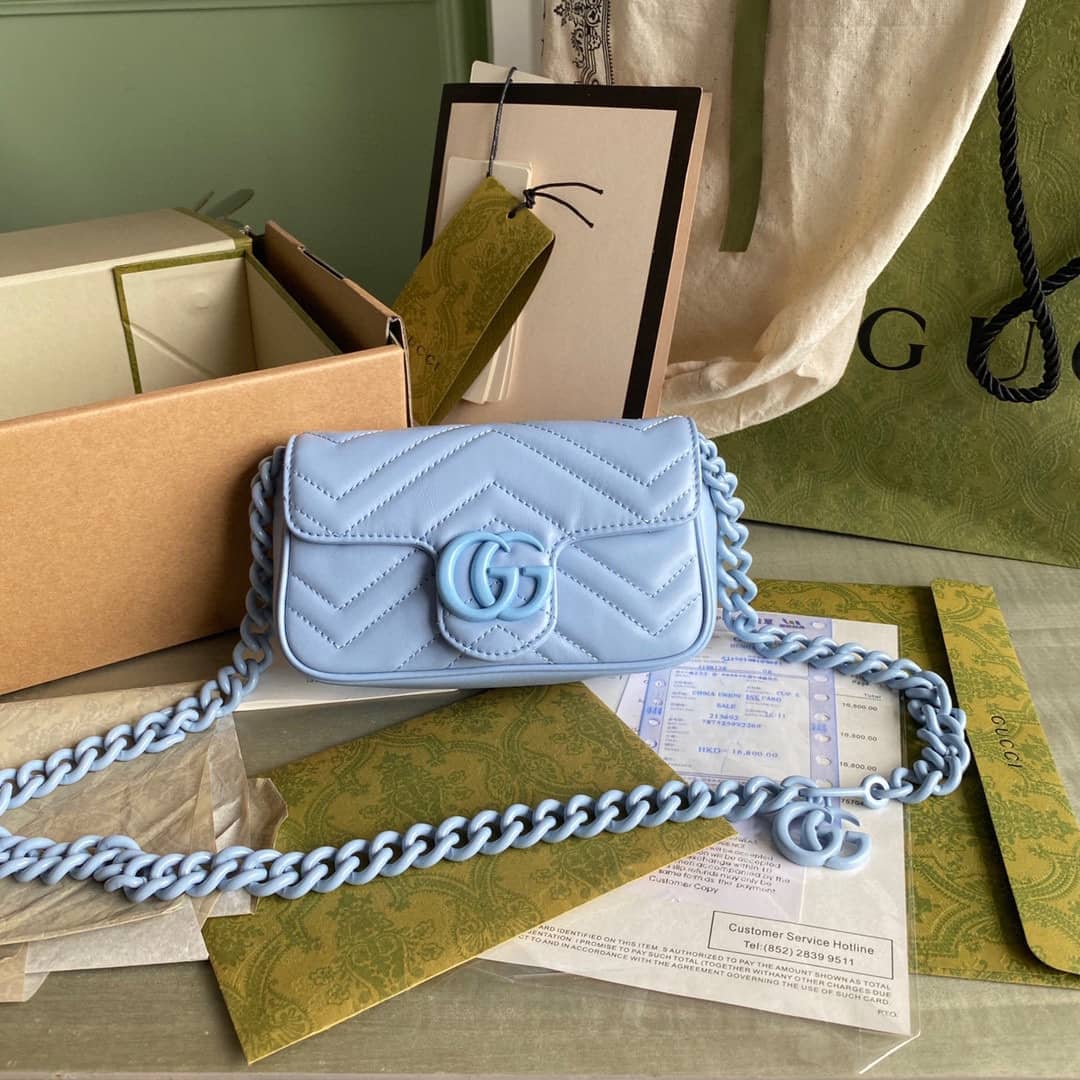 Gucci GG Marmont Quilting Super Mini 476433 Replica Crossbody Bag