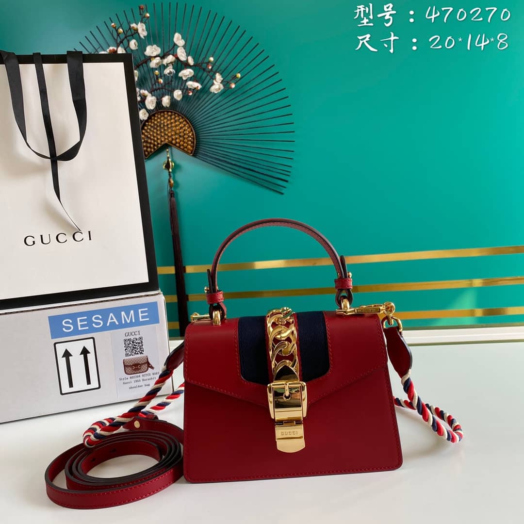 Gucci Womens Sylvie Leather Mini Bag Replica 470270