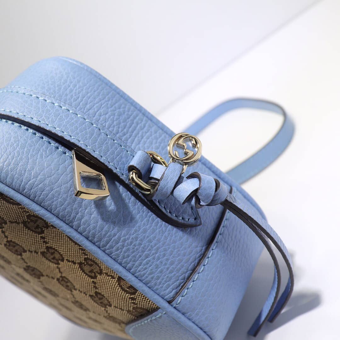Gucci GG Canvas Messenger Bag Replica Blue 449172